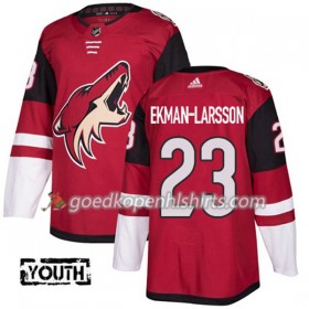 Arizona Coyotes Oliver Ekman-Larsson 23 Adidas 2017-2018 Maroon Authentic Shirt - Kinderen